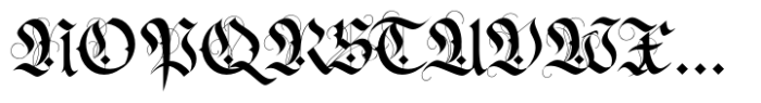 Frakturata Flourishes Font UPPERCASE