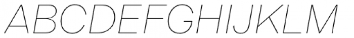 Franca Thin Italic Font UPPERCASE
