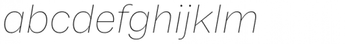 Franca Thin Italic Font LOWERCASE