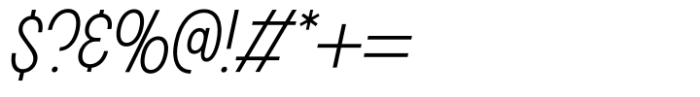 Franie Condensed XLight Italic Font OTHER CHARS