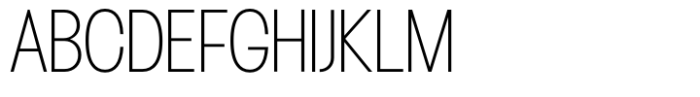 Franie XCondensed Hairline Font UPPERCASE