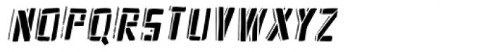 Frankenstein Stencil Oblique Font UPPERCASE