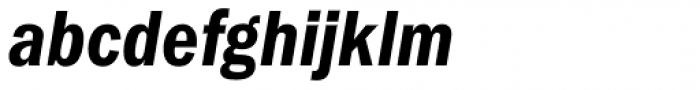 Franklin Gothic Cond Demi Italic Font LOWERCASE