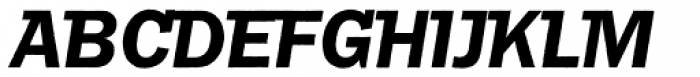 Franklin Gothic Raw Semi Serif Demi Oblique Font UPPERCASE