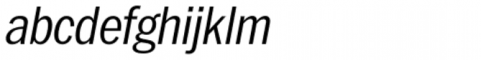 Franklin Pro Narrow Light Italic Font LOWERCASE