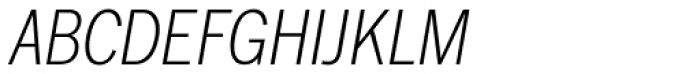 Franklin Pro Narrow Thin Italic Font UPPERCASE