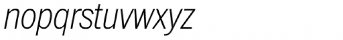 Franklin Pro Narrow Thin Italic Font LOWERCASE