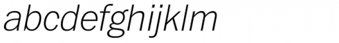 Franklin Pro Thin Italic Font LOWERCASE