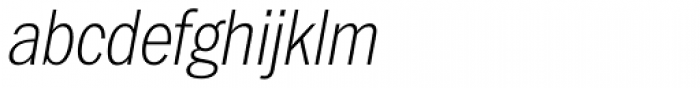 Franklin Std Narrow Thin Italic Font LOWERCASE