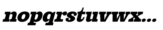 Franqueline Slab Extrabold Slant Font LOWERCASE