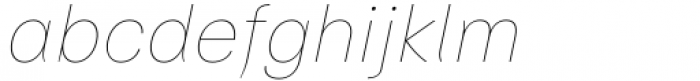 Franzi Hairline Italic Font LOWERCASE