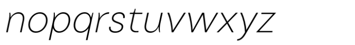 Franzi Ultra Light Italic Font LOWERCASE