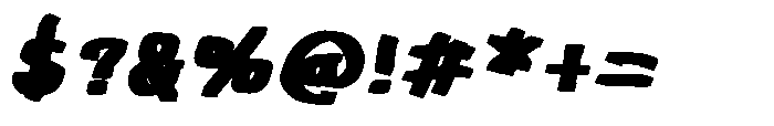 Frayed Marker Bastard Fatty Font Bold Italic Font OTHER CHARS