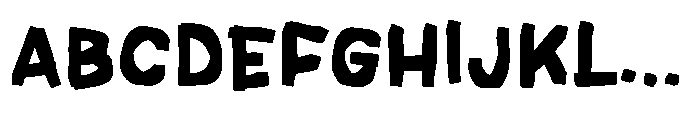 Frayed Marker Bastard Fatty Font Regular Font UPPERCASE