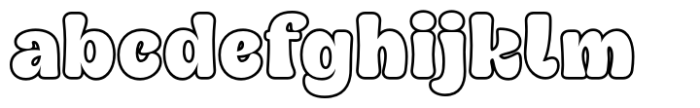 Freaky Outline Font LOWERCASE