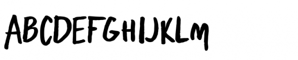 Freehand Brush Freehand Blockletter Bold Font LOWERCASE