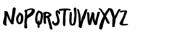 Freehand Brush Freehand Blockletter Bold Font LOWERCASE
