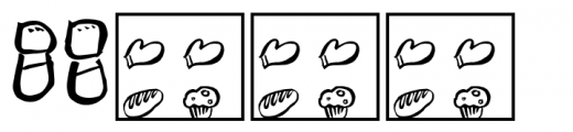 Freehand Brush Freehand Icon Food Font LOWERCASE