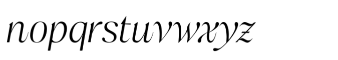 Fregio Light Italic Font LOWERCASE
