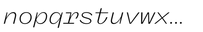 Freigeist Mono Light Italic Font LOWERCASE