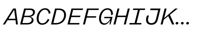 Freigeist Mono Regular Italic Font UPPERCASE