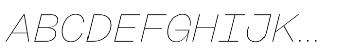 Freigeist Mono Thin Italic Font UPPERCASE