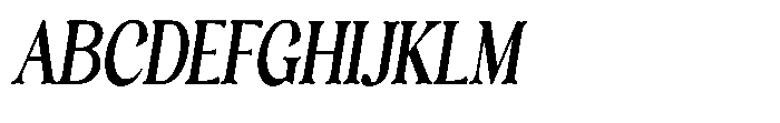 Freight Editorial Condensed Italic Font UPPERCASE