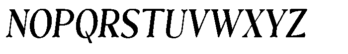 Freight Editorial Condensed Slant Font UPPERCASE