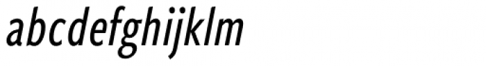 Freight Sans Compressed Pro Medium Italic Font LOWERCASE