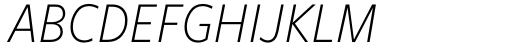 Freight Sans Pro Condensed Light Italic Font UPPERCASE