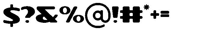 Fremost Wide Font OTHER CHARS