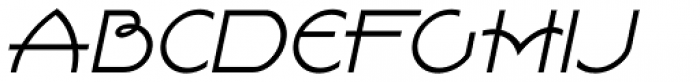 French Deco Oblique JNL Font LOWERCASE
