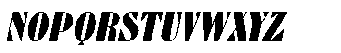 French Display Sans JNL French Display Sans Oblique JNL Regular Font UPPERCASE