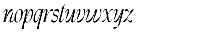 French Flair Italic Font LOWERCASE