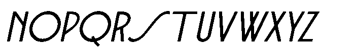 French Sans Moderne JNL French Sans Moderne Oblique JNL Regular Font UPPERCASE