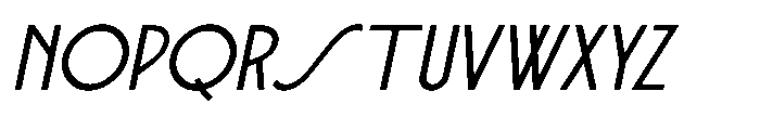 French Sans Moderne JNL French Sans Moderne Oblique JNL Regular Font LOWERCASE