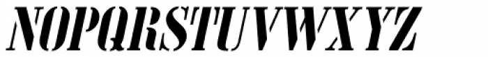 French Shipping Stencil JNL Oblique Font UPPERCASE
