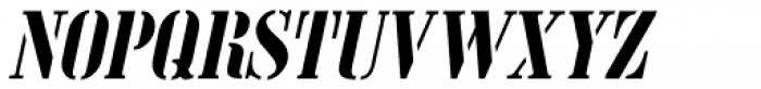 French Shipping Stencil JNL Oblique Font LOWERCASE