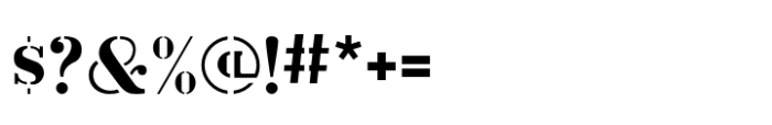 French Stencil Regular JNL Font OTHER CHARS