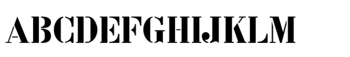 French Stencil Regular JNL Font UPPERCASE