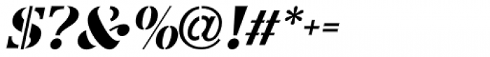 French Stencil Serif JNL Obllique Font OTHER CHARS