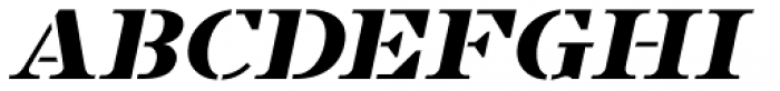 French Stencil Serif JNL Obllique Font LOWERCASE
