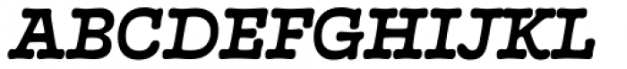 French Typewriter Bold Italic Font UPPERCASE