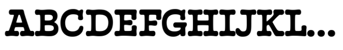 French Typewriter Bold Font UPPERCASE