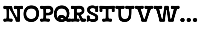 French Typewriter Bold Font UPPERCASE