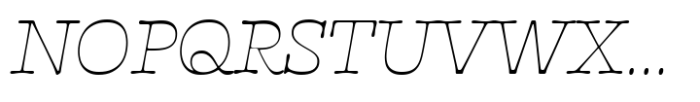 French Typewriter Extra Light Italic Font UPPERCASE