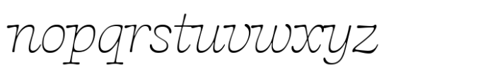 French Typewriter Extra Light Italic Font LOWERCASE