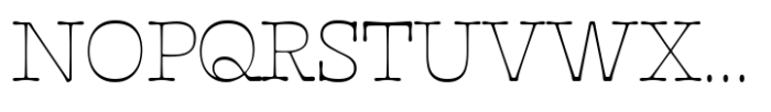 French Typewriter Extra Light Font UPPERCASE