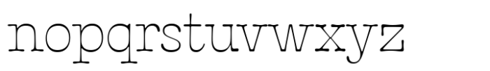 French Typewriter Extra Light Font LOWERCASE