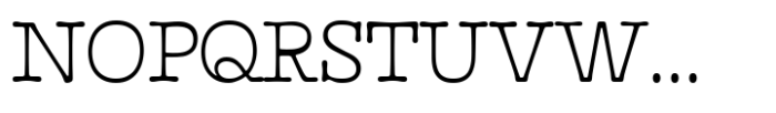 French Typewriter Light Font UPPERCASE